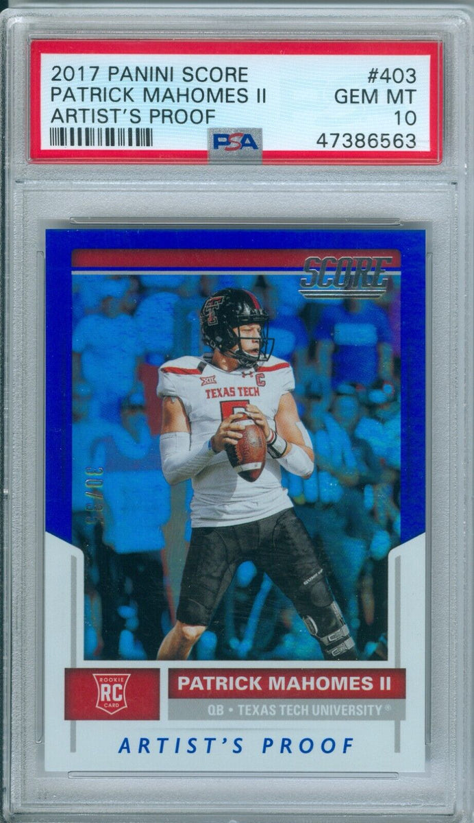 Patrick Mahomes 2017 Panini Rookies & Stars Autograph Rookie Card