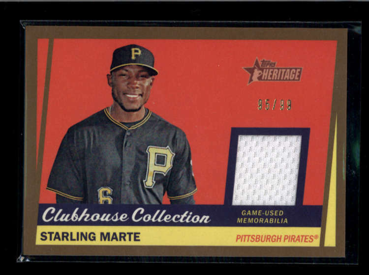 STARLING MARTE 2016 TOPPS HERITAGE CLUBHOUSE COLLECTION GOLD JERSEY #/ –  LTDSports