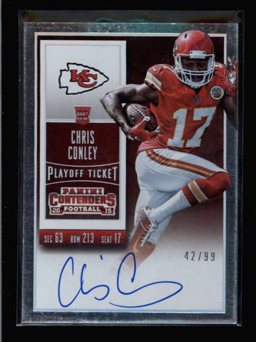 CHRIS CONLEY 2015 CONTENDERS ROOKIE PLAYOFF TICKET AUTOGRAPH AUTO #42/99 AC2587