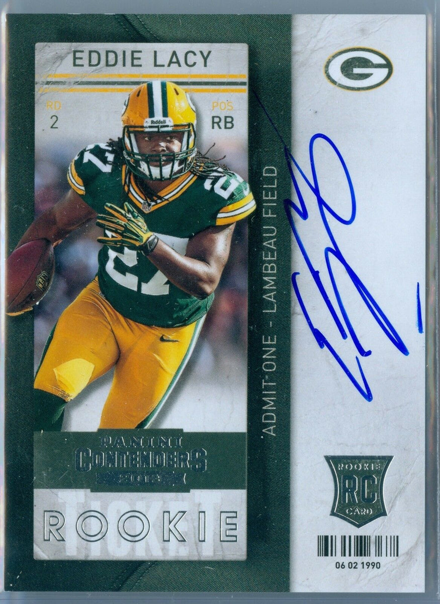 EDDIE LACY 2013 CONTENDERS ( BALL IN RIGHT HAND ) RC ROOKIE AUTO