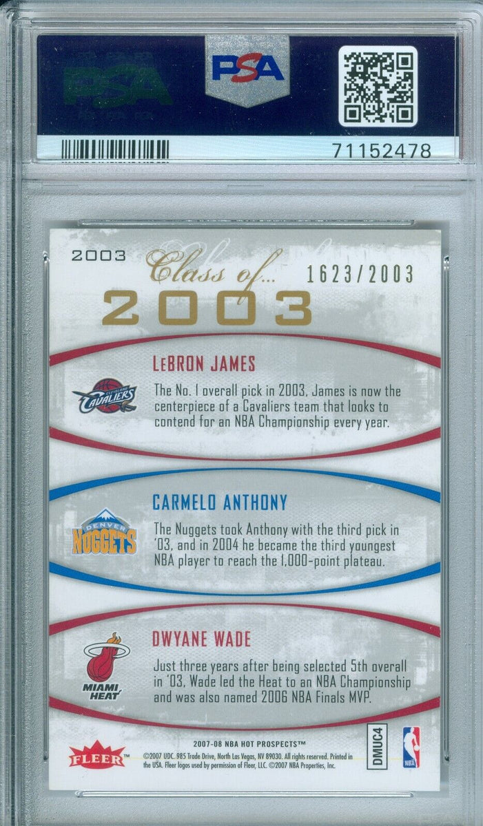 LeBron James / Dwyane Wade / Anthony 2007 Fleer Hot Prospects