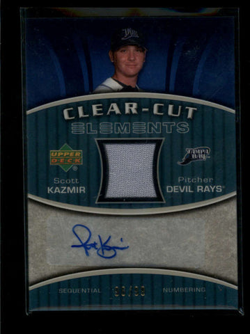 SCOTT KAZMIR 2007 UD ELEMENTS CLEAR-CUT GAME USED JERSEY AUTO #96/99 AB7005