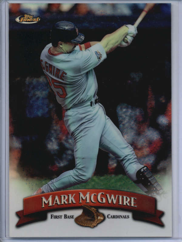 MARK MCGWIRE 1998 TOPPS FINEST 3x5 REFRACTOR CARD #1 AB5824 – LTDSports