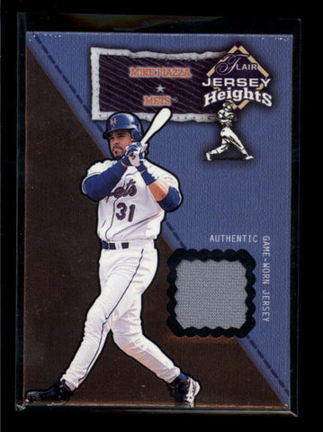 MIKE PIAZZA 2002 FLAIR JERSEY HEIGHTS GAME USED WORN RELIC AB7032