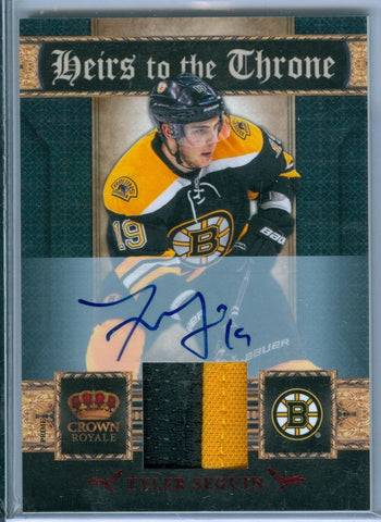 TYLER SEGUIN 2011-12 CROWN ROYALE HEIRS GAME USED JERSEY AUTO AUTOGRAPH SP/25