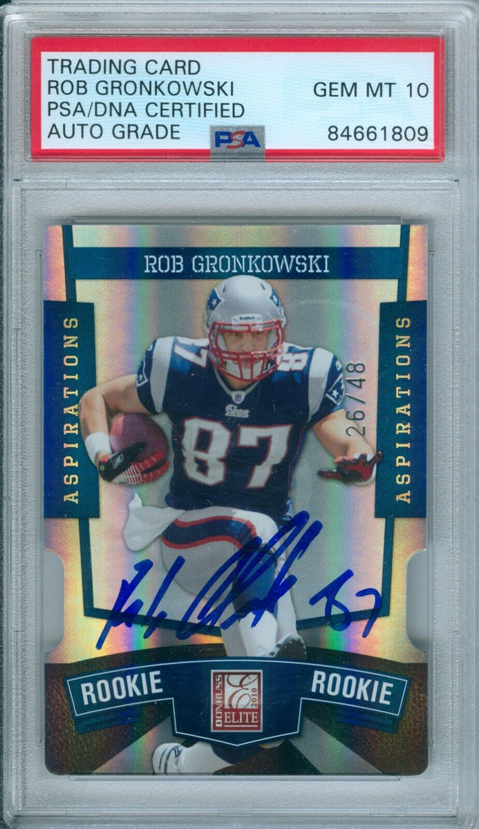 Graded 2010 Topps Rob Gronkowski #148 Rookie RC Football Card PSA 10 Gem  Mint 