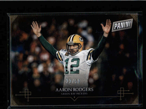 AARON RODGERS 2016 PANINI BLACK FRIDAY #1 THICK STOCK CARD #22/50 AB8634