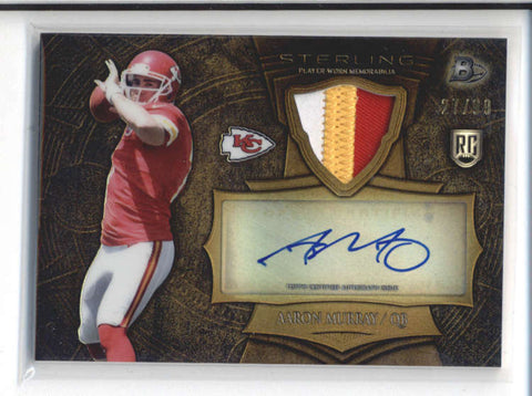 AARON MURRAY 2014 BOWMAN STERLING GOLD REFRACTOR 3-CLR PATCH AUTO #27/99 AC233