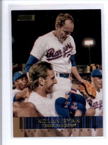 NOLAN RYAN 2014 STADIUM CLUB FIELD ACCESS #20 GOLD PARALLEL #16/50 AB8087