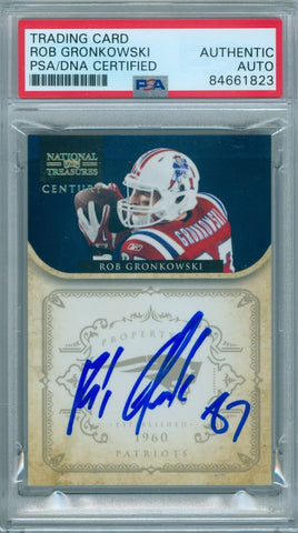 Rob Gronkowski 2012 National Treasures Gold #07/10 PSA DNA Authentic Auto