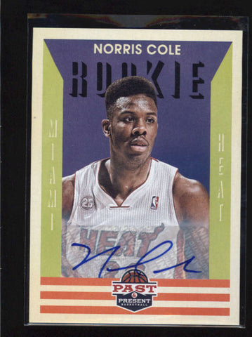 NORRIS COLE 2012/13 12/13 PANINI PAST AND PRESENT ROOKIE AUTOGRAPH AUTO AB5685