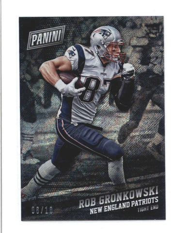 ROB GRONKOWSKI 2017 PANINI BLACK FRIDAY #39 RARE RAPTURE SP #08/10 AC352