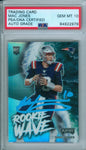 Mac Jones 2021 Playoff Rookie Wave Prizm RC Autograph PSA DNA Gem Mint 10 Auto