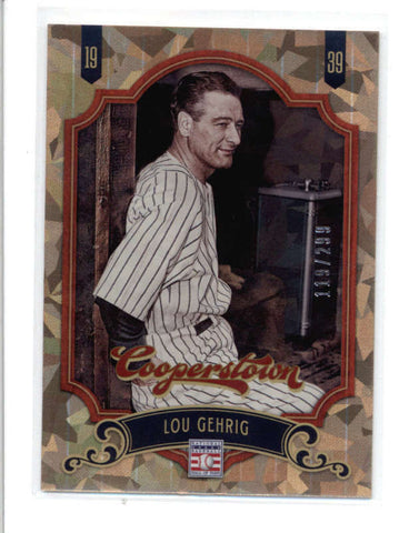 LOU GEHRIG 2012 PANINI COOPERSTOWN #151 RARE CRYSTAL PARALLEL #119/299 AC568