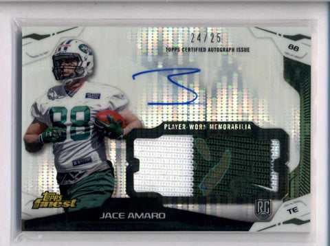 JACE AMARO 2014 TOPPS FINEST ROOKIE PATCH AUTO PULSAR REFRACTOR #24/25 AC2254
