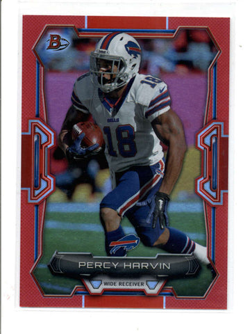 PERCY HARVIN 2015 BOWMAN #99 RAINBOW RED PARALLEL #24/25 (SUPER RARE) AC949