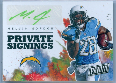 MELVIN GORDON 2017 PANINI NATIONAL CONVENTION PRIVATE SIGNINGS AUTOGRAPH SP/5
