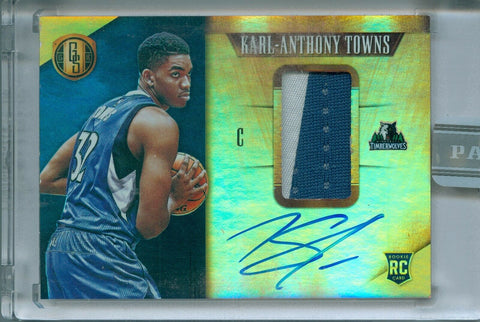KARL-ANTHONY TOWNS 2015-16 GOLD STANDARD "2018 NATIONAL" 1/1 RC AUTOGRAPH SP