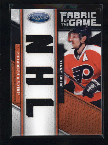 DANNY BRIERE 2011/12 11/12 CERTIFIED FABRIC OF THE GAME 3-PC JERSEY 03/25 AB5770