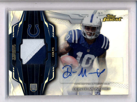 DONTE MONCRIEF 2014 TOPPS FINEST ROOKIE REFRACTOR PATCH AUTOGRAPH AUTO AC2253