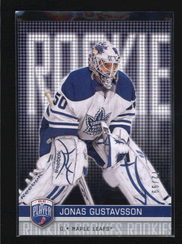 JONAS GUSTAVSSON 2008/09 08/09 UD BE A PLAYER #284 ROOKIE RC #72/99 AB6053