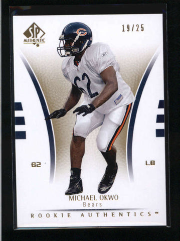 MICHAEL OKWO 2007 SP #195 RARE ROOKIE GOLD PARALLEL #19/25 AB9259