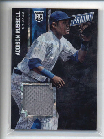 ADDISON RUSSELL 2015 PANINI BLACK FRIDAY CRACKED ICE ROOKIE USED JERSEY AB5870