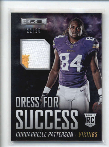 CORDARRELLE PATTERSON 2013 ROOKIES AND STARS ROOKIE PATCH #22/25 AB5639