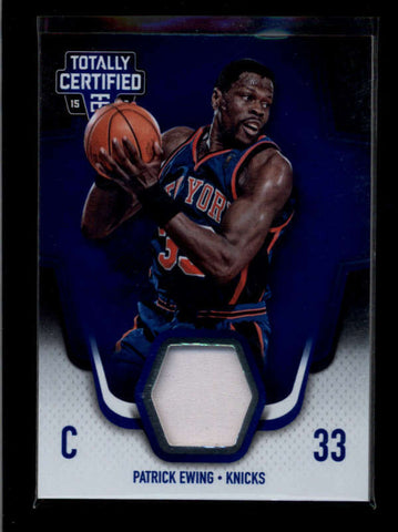 PATRICK EWING 2015/16 15/16 PANINI TOTALLY CERTIFIED BLUE JERSEY #60/99 AB7849