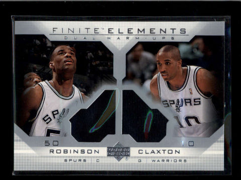 DAVID ROBINSON / CLAXTON 2003/04 UD FINITE ELEMENTS DUAL WARM-UP JERSEY AC2452