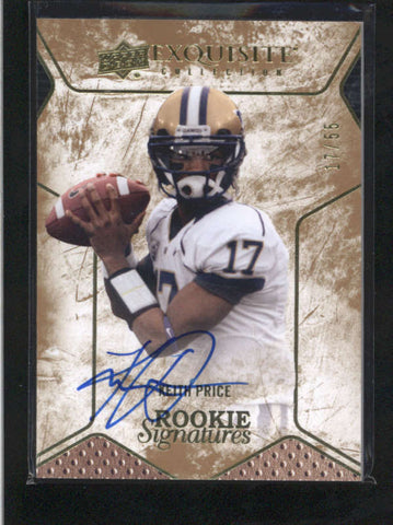 KEITH PRICE 2014 UD EXQUISITE #90 ON CARD ROOKIE AUTOGRAPH AUTO RC #17/55 AC267