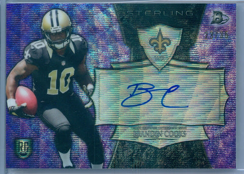 BRANDIN COOKS 2014 BOWMAN STERLING PURPLE WAVE REFRACTOR RC AUTO AUTOGRAPH SP/35