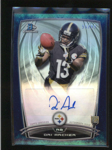 DRI ARCHER 2014 BOWMAN CHROME BUBBLES REFRACTOR ROOKIE AUTO #96/99 AB8937