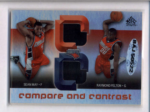 MAY/ FELTON/ MCCANTS + 2005/06 REFLECTIONS COMPARE & CONTRAST JERSEY /50 AC2453