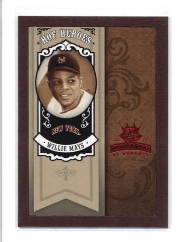 WILLIE MAYS 2005 DIAMOND KINGS #HH-85 HOF HEROES RED FRAMED PARALLEL AB9520