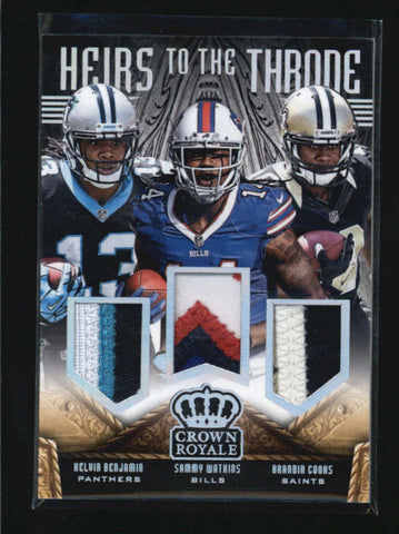 BENJAMIN/ WATKINS/ COOKS 2014 CROWN ROYALTY HEIRS TRIPLE ROOKIE PATCH /49 AB6840