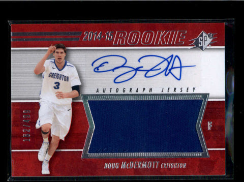 DOUG MCDERMOTT 2014/15 14/15 SPX #86 ROOKIE AUTO JUMBO JERSEY #162/499 AB7889