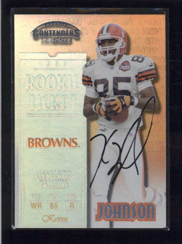 KEVIN JOHNSON 1999 PLAYOFF CONTENDERS SSD ROOKIE AUTOGRAPH AUTO SP /1325 AB9863