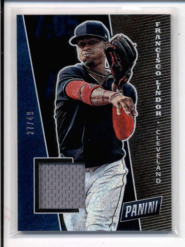 FRANCISCO LINDOR 2017 PANINI THE NATIONAL RAPTURE GAME USED JERSEY #38/49 AC823