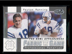 PEYTON MANNING 1999 LEAF CERTIFIED #FG22 FABRIC OF THE GAME #0879/1000 AB7499