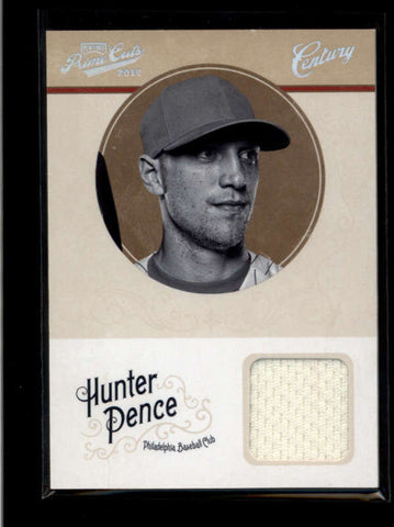 HUNTER PENCE 2012 PANINI PLAYOFF PRIME CUTS CENTURY SILVER JERSEY #20/49 AB8041