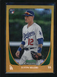 JUSTIN SELLERS 2011 BOWMAN CHROME #109 GOLD REFRACTOR ROOKIE RC #20/50 AB6348