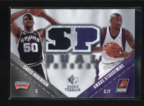 DAVID ROBINSON / AMARE STOUDEMIRE 2008/09 SP ROOKIE THREADS DUAL JERSEY AB5110