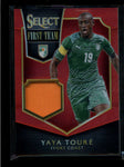 YAYA TOURE 2015 PANINI SELECT FIRST TEAM RED PRIZM GAME JERSEY #14/49 AB7751