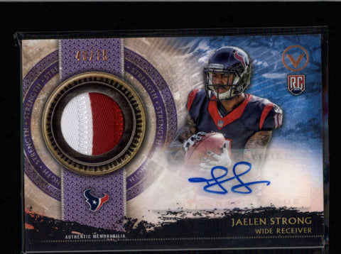 JAELEN STRONG 2015 TOPPS VALOR SHIELD OF HONOR ROOKIE AUTO PATCH #/75 AB8616