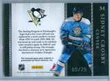 SIDNEY CROSBY 2011-12 CROWN ROYALE COAT ARMS GAME USED JERSEY / PATCH SP/25