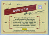 WALTER ALSTON 2012 PRIME CUTS TIMELINE GAME USED TRIPLE JERSEY RELIC SP/25