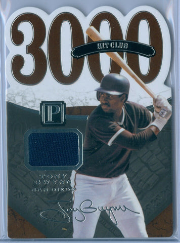 TONY GWYNN 2016 PANTHEON 3000 HIT CLUB GAME USED JERSEY SP/199