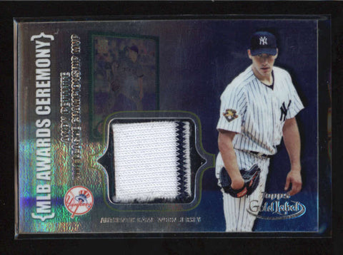 ANDY PETTITTE 2002 TOPPS GOLD LABEL AWARDS CLASS 2 PLATINUM GAME JERSEY AB5487