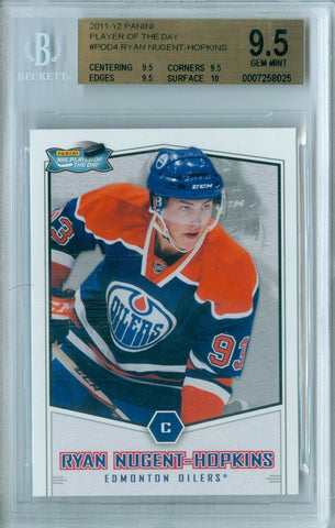 RYAN NUGENT-HOPKINS 2011-12 PANINI PLAYER OF THE DAY RC ROOKIE BGS 9.5